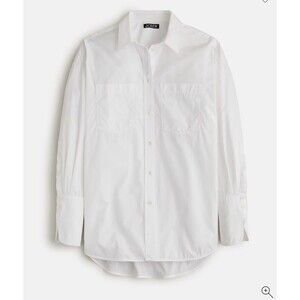 J Crew Thomas Mason Oversized XL Women’s Button Up White Long Shirt